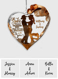 Couple Cowboy And Cowgirl God Blessed - Personalized Cowgirl Transparent Car Ornament