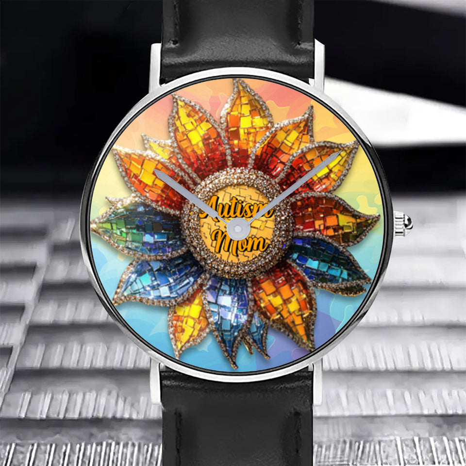 Maman d'un enfant autiste - Montre-bracelet personnalisée pour la sensibilisation à l'autisme