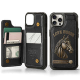 Love Horse - Personalized Horse Wallet Phone Case