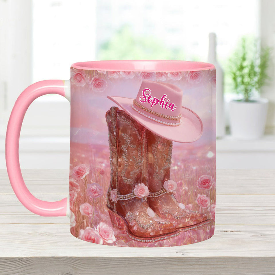 Floral Cowgirl - Personalized Cowgirl Accent Mug