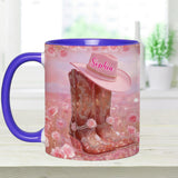 Floral Cowgirl - Personalized Cowgirl Accent Mug