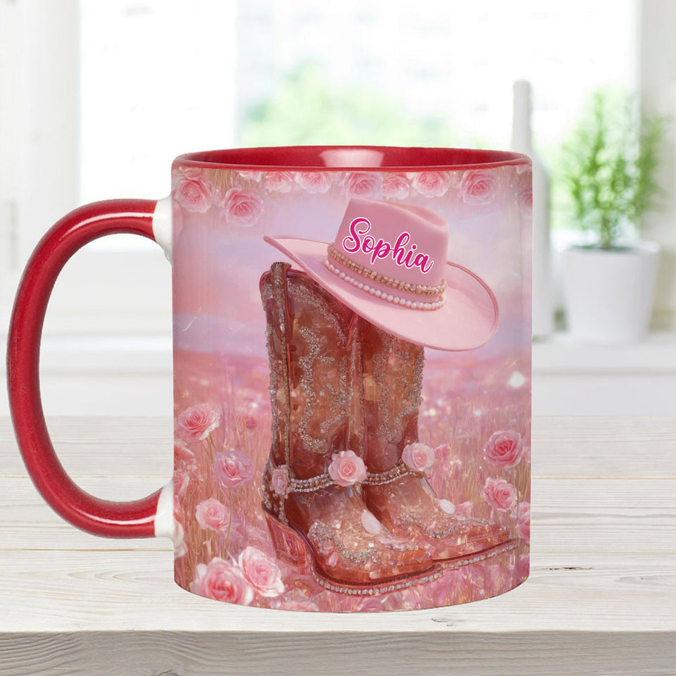 Floral Cowgirl - Personalized Cowgirl Accent Mug