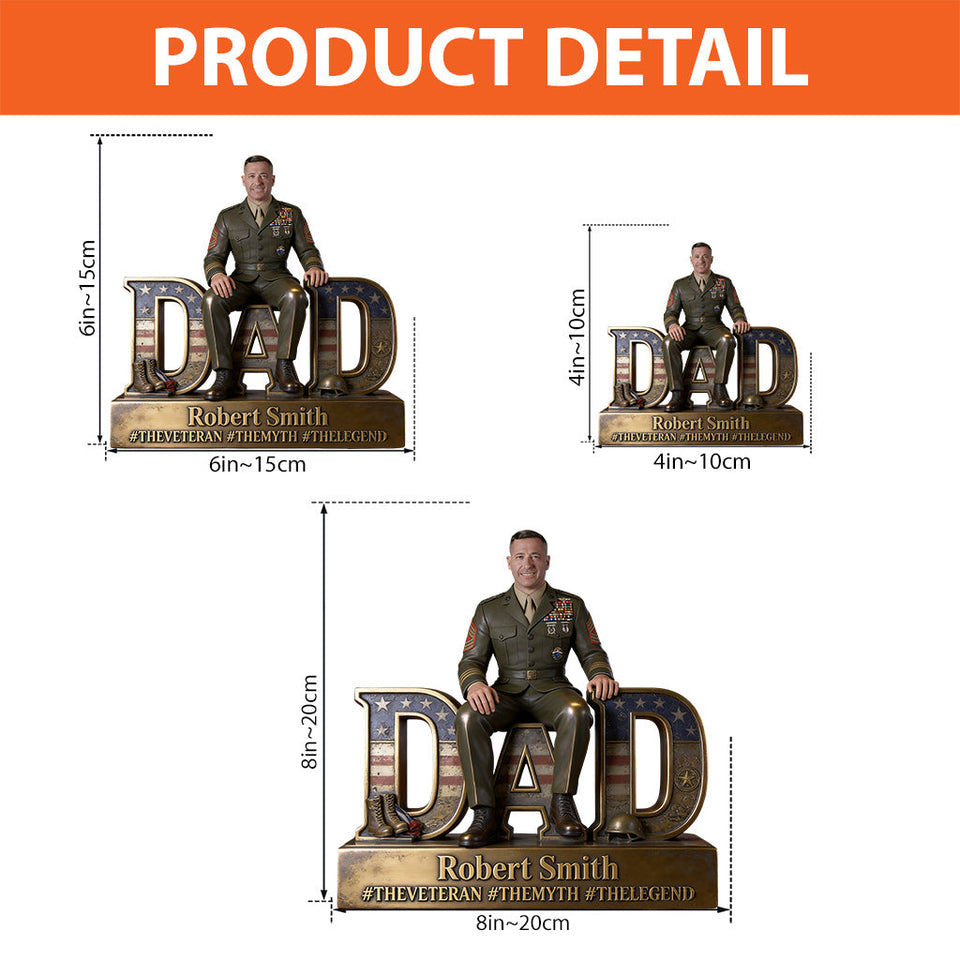 Military Veteran - Personalized Father Custom Shaped Acrylic Plaque
