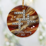 Crossword Puzzle Scrabble - Personalized Family Ornament