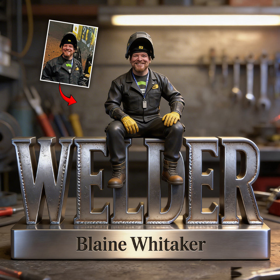Custom Any Photo - Personalized Welder Custom Shaped Acrylic Plaque