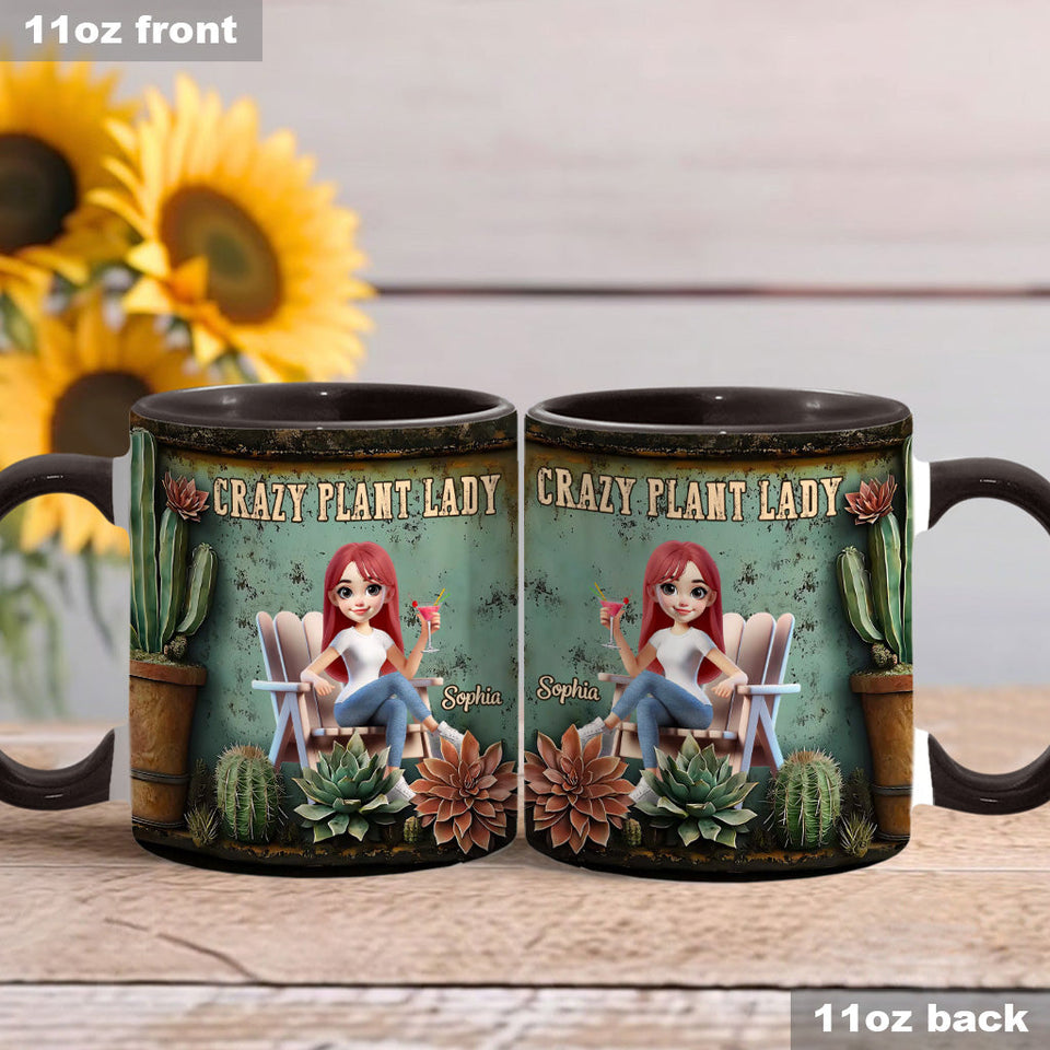 Crazy Plant Lady - Personalized Gardening Accent Mug