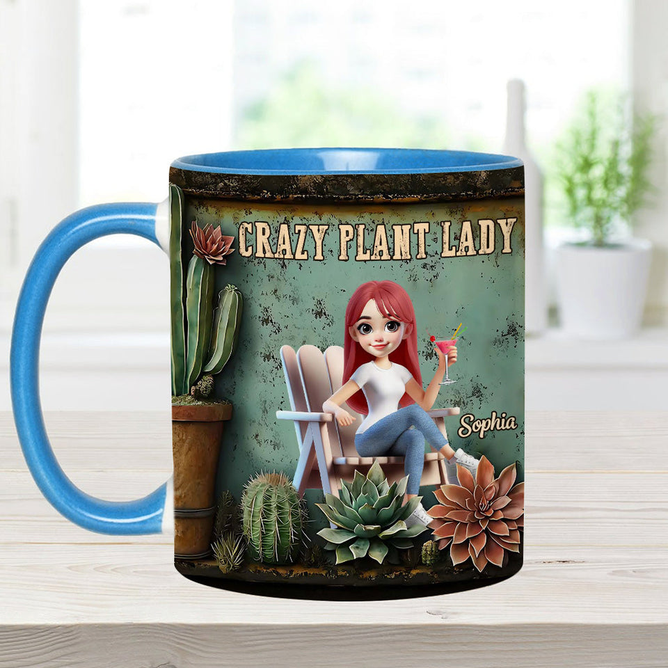 Crazy Plant Lady - Personalized Gardening Accent Mug