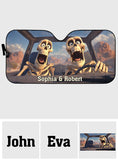 Funny Car - Personalized Skull Car Sunshade