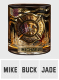 Strong Firefighter - Personalized Firefighter Whiskey Glass