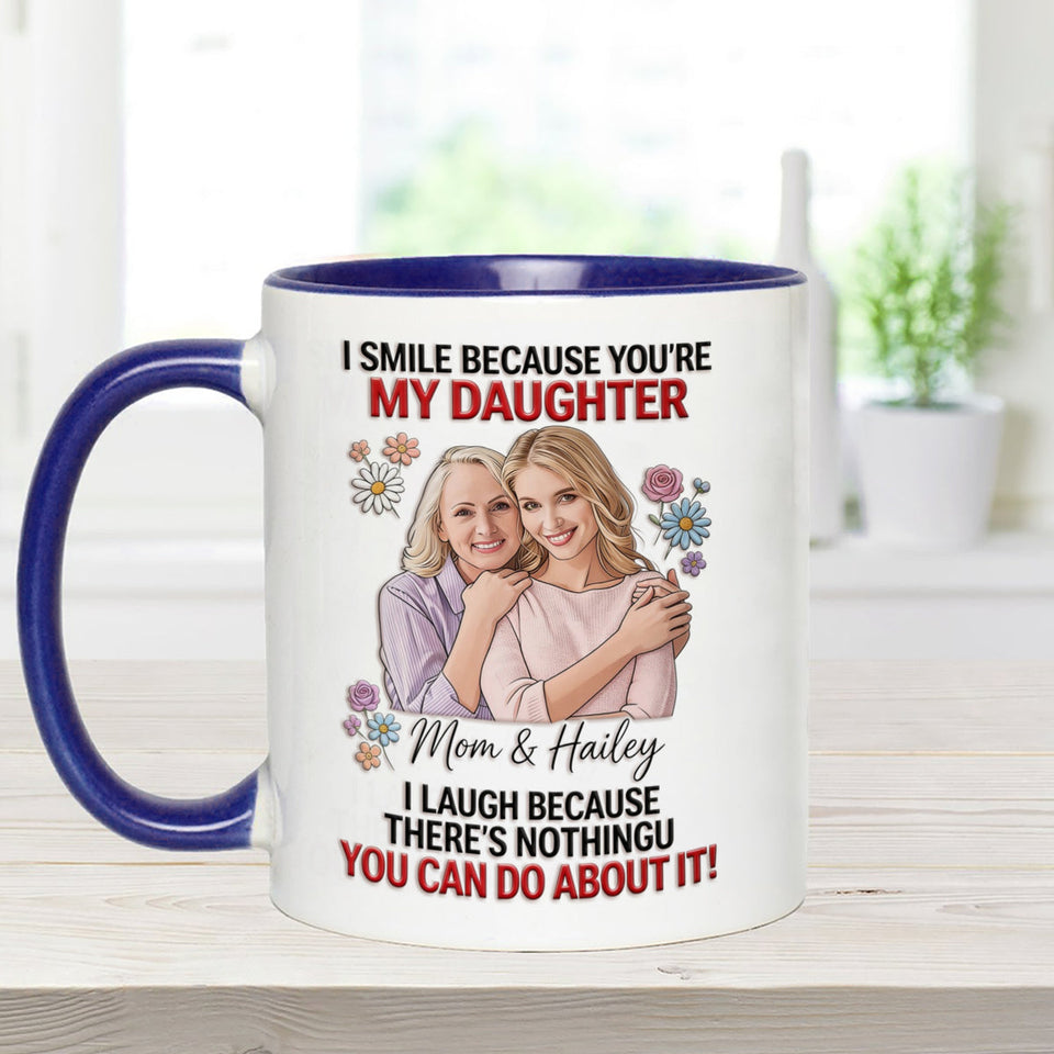 Daughter Gift Idea - Personalized Daughter Set Accent Mug with Acrylic Stirrers