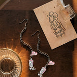 Cowgirl Spirit - Personalized Cowgirl Earrings With Card