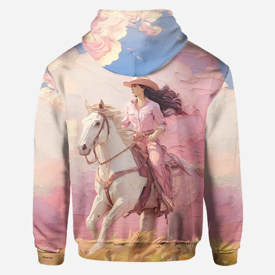 Pink Cowgirl - Personalized Cowgirl All Over Shirt