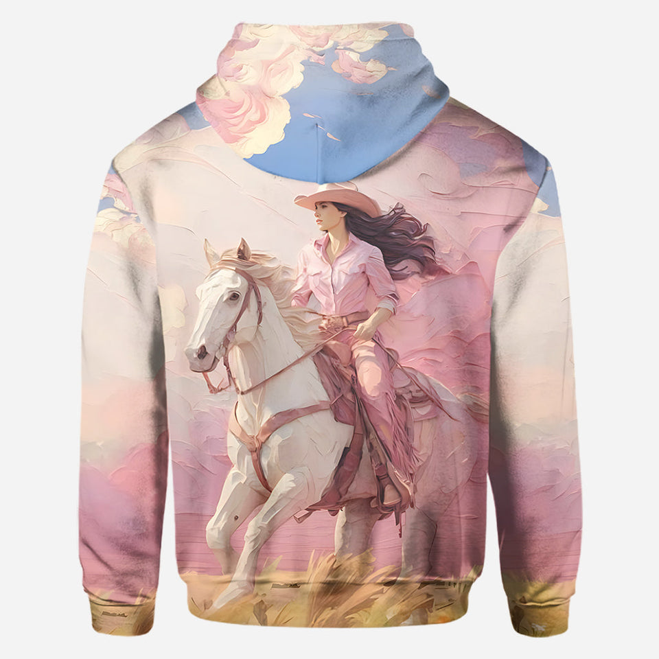 Pink Cowgirl - Personalized Cowgirl All Over Shirt