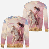 Pink Cowgirl - Personalized Cowgirl All Over Shirt