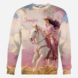 Pink Cowgirl - Personalized Cowgirl All Over Shirt