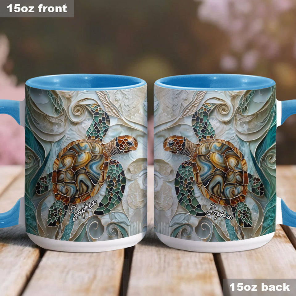 Love Turtles - Personalized Turtle Accent Mug