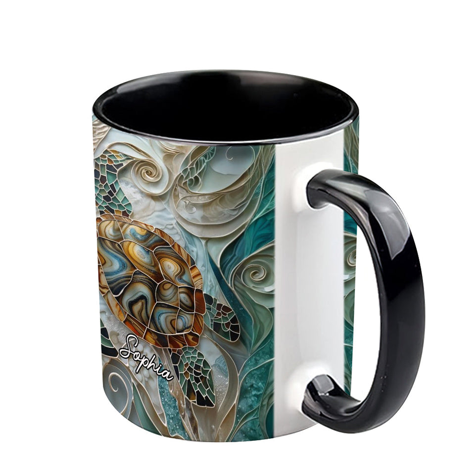 Love Turtles - Personalized Turtle Accent Mug