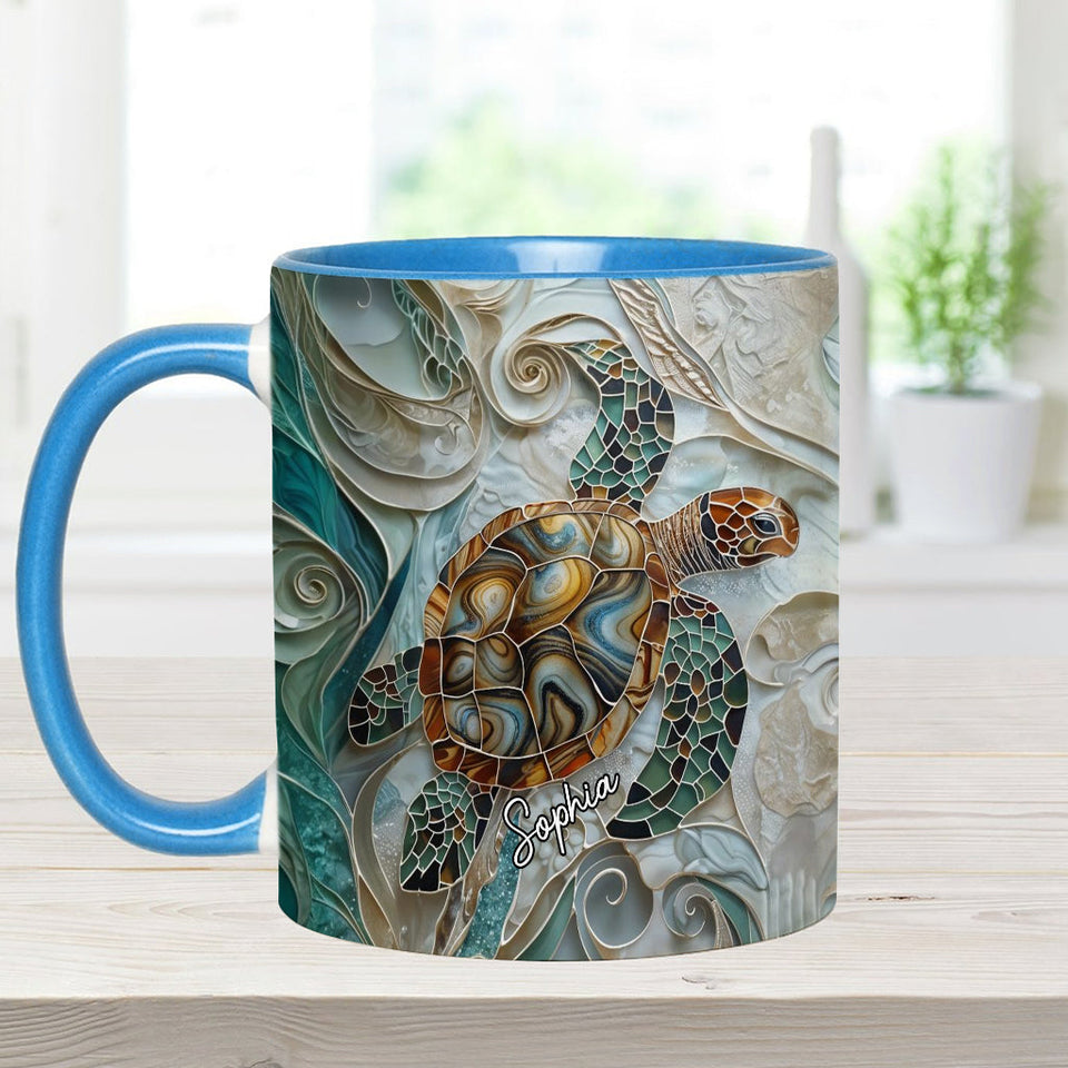 Love Turtles - Personalized Turtle Accent Mug