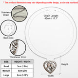 I Love You - Personalized Couple Shaped Acrylic Pendant Necklace