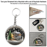 Retro RV Camper Christmas - Personalized Camping Ornament