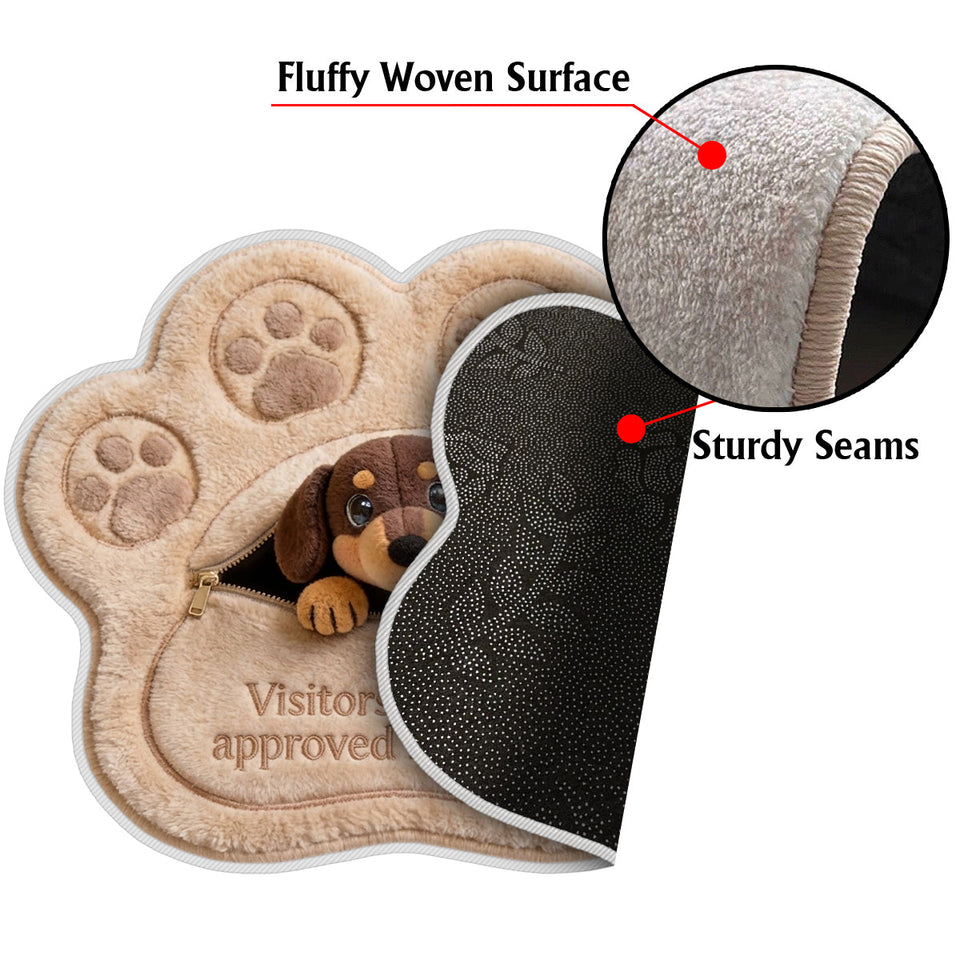 Visitors Must Be Approved - Personalized Dog Non-Slip Tufted Rug