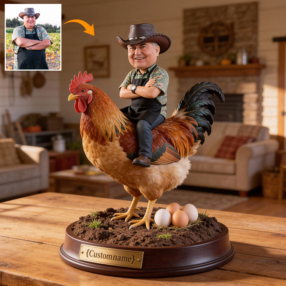 Farmer Gift Idea, Chicken Lover, Farm Life - Personalized Chicken Custom Shaped Acrylic Plaque
