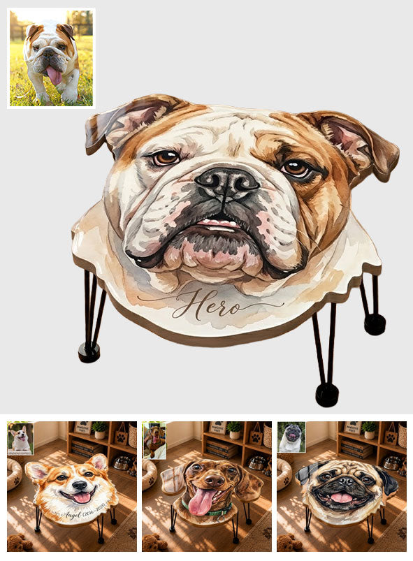 Pet Owner Gift - Personalized Dog Table Custom Shape