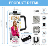 Custom Any Photo Office Staff Gift - Personalized Colleague Tumbler With Plush Charm