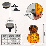 Fall Season Cute Pets - Personalized Dog Solar Acrylic Light