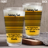 Beer Sobriety Test - Personalized Beer Beer Glass