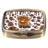 Just A Girl Who Loves Highland Cow - Personalized Highland Cow Pill Organizer Box