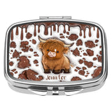 Just A Girl Who Loves Highland Cow - Personalized Highland Cow Pill Organizer Box