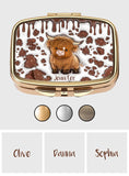 Just A Girl Who Loves Highland Cow - Personalized Highland Cow Pill Organizer Box