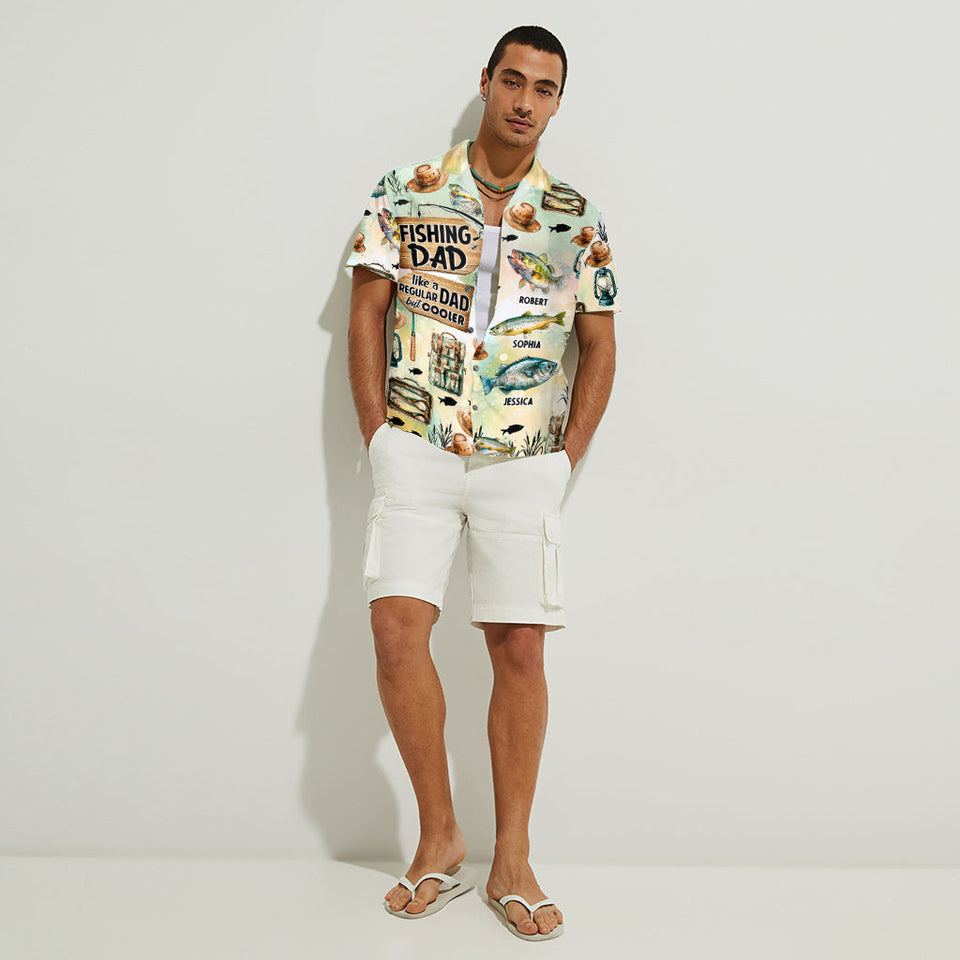 Fishing Dad - Personalized Fishing Hawaiian Shirt