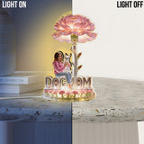 Dog Mom And Flower - Personalized Dog Acrylic LED Night Light