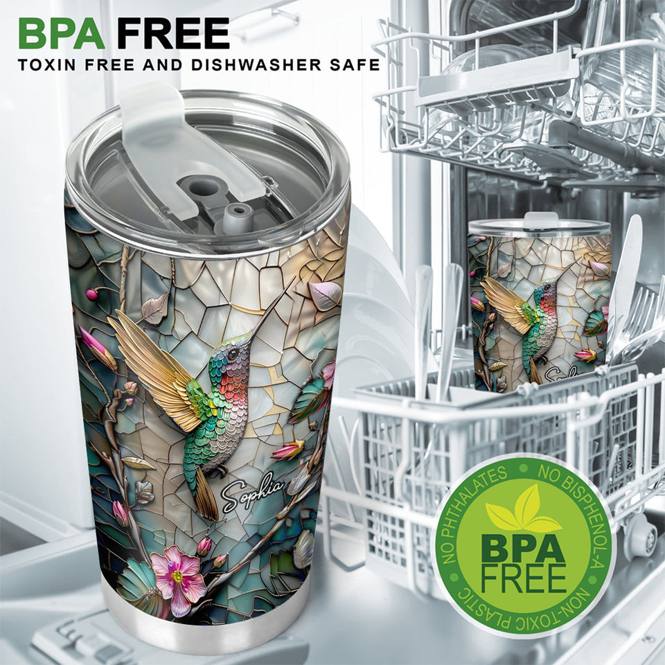 Artistic Hummingbird - Personalized Gardening Tumbler