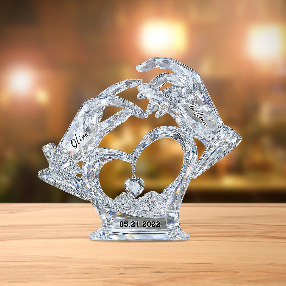 Anniversary Gifts - Personalized Couple Custom Shaped Acrylic Plaque