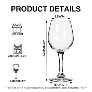 Praying Hands - Personalized Christian Wine Glass With Long Stem