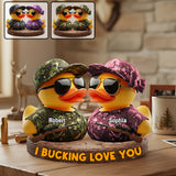 I Bucking Love You - Personalized Couple Custom Shaped Acrylic Plaque