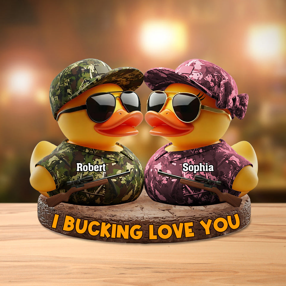 I Bucking Love You - Personalized Couple Custom Shaped Acrylic Plaque