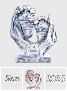Our First Mother's Day - Personalized Mother Custom Shaped Acrylic Plaque