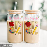 Teach With Love - Personalized Teacher Can Glass