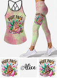 Stoner Chic - Personalized Weed Cross Tank Top and Leggings