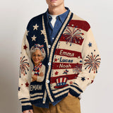 Any Photo Gift For Nana, Mother - Personalized Grandma Cardigan Sweater