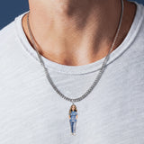 Proud Nurse - Personalized Nurse Shaped Metal Pendant Necklace