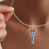 Proud Nurse - Personalized Nurse Shaped Metal Pendant Necklace