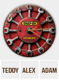 Time To Snap-On - Personalized Mechanic Wall Clock