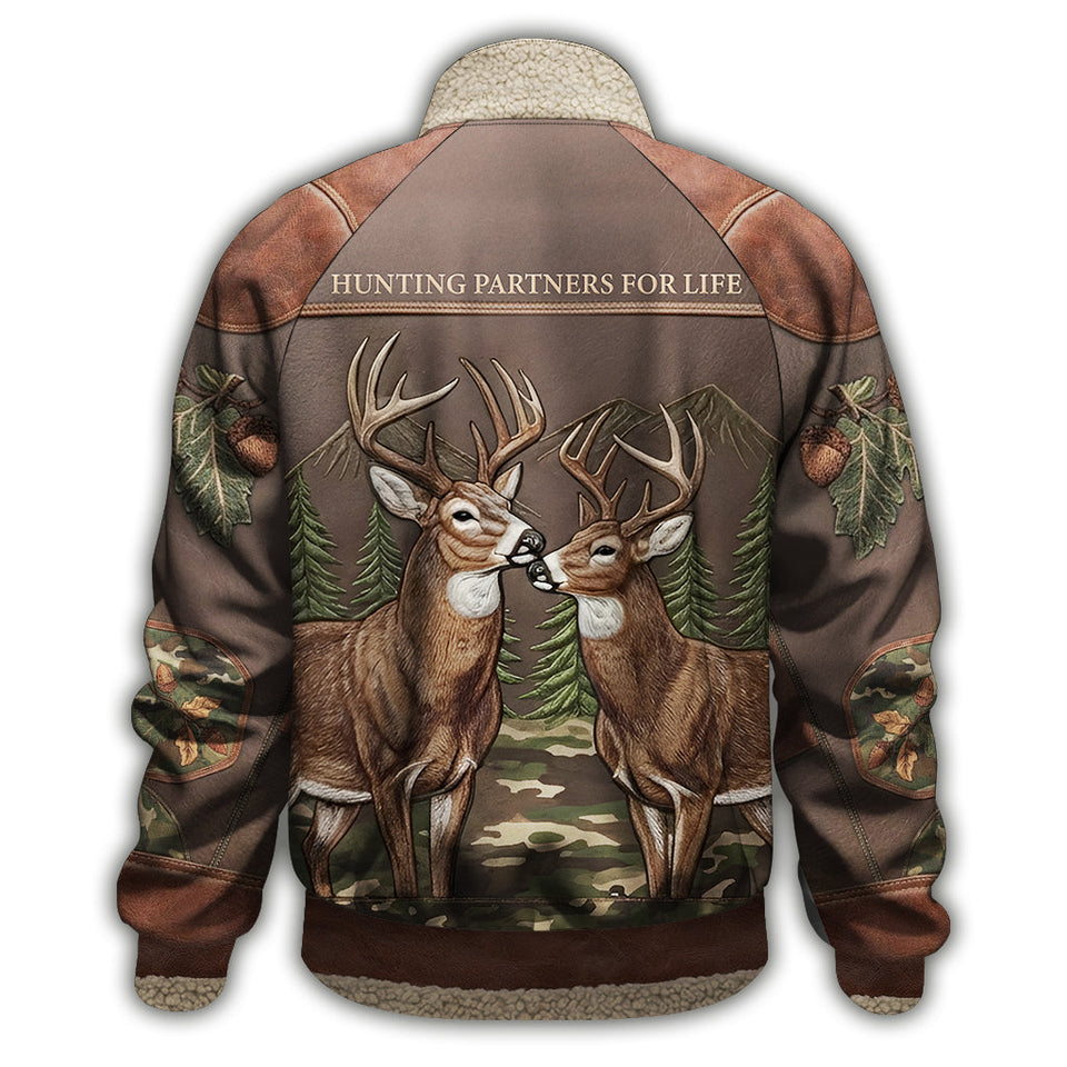 Hunting Partners For Life - Personalized Hunting Zip Jacket