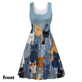 Just A Girl Who Loves Cats - Personalized Cat Sleeveless Dress
