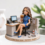 Custom Any Photo I Live Here Now - Personalized Nurse Custom Shaped Acrylic Plaque